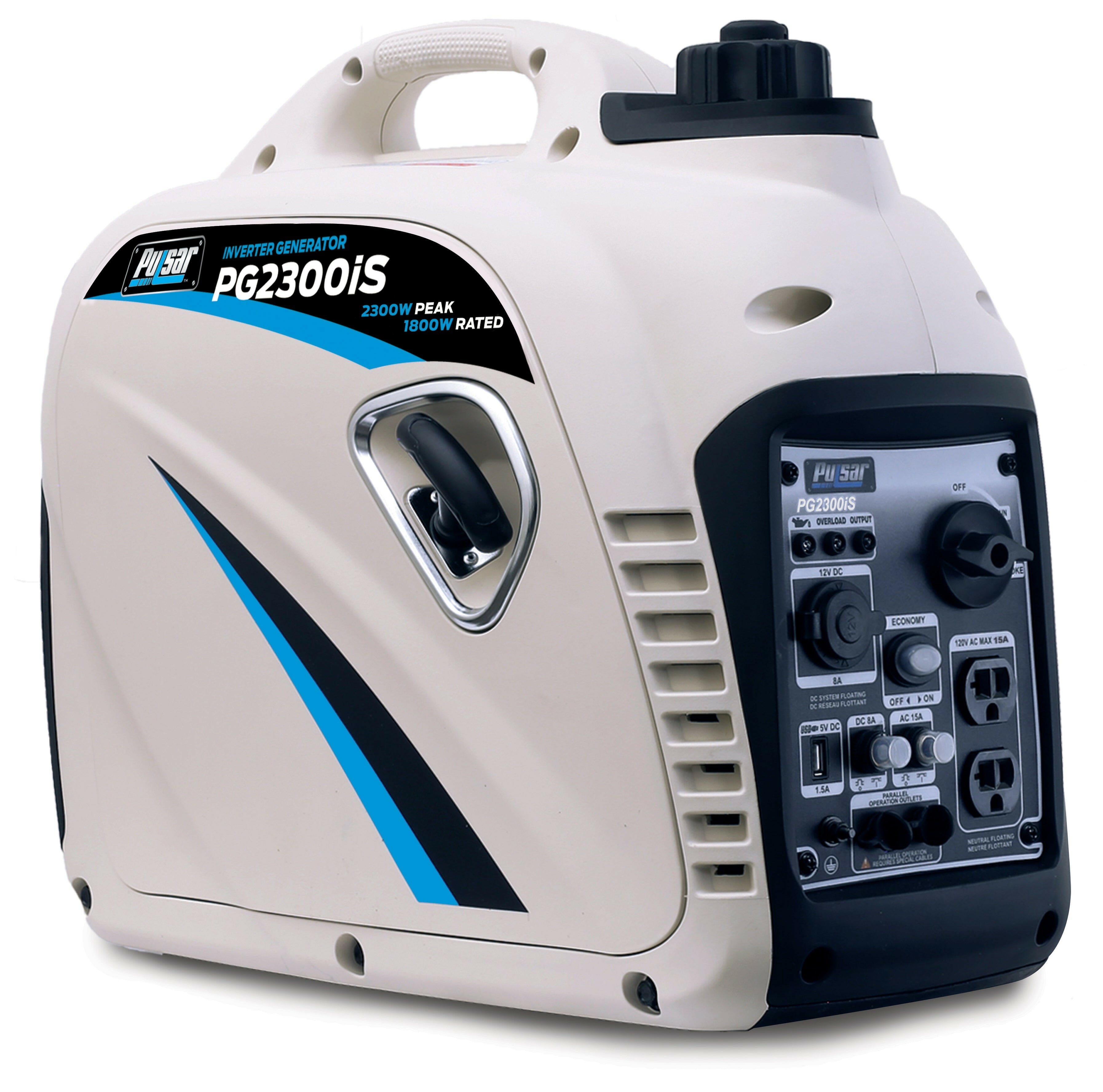 Pulsar 2,300W Portable Gas-Powered Quiet Inverter Generator with USB Port,-0
