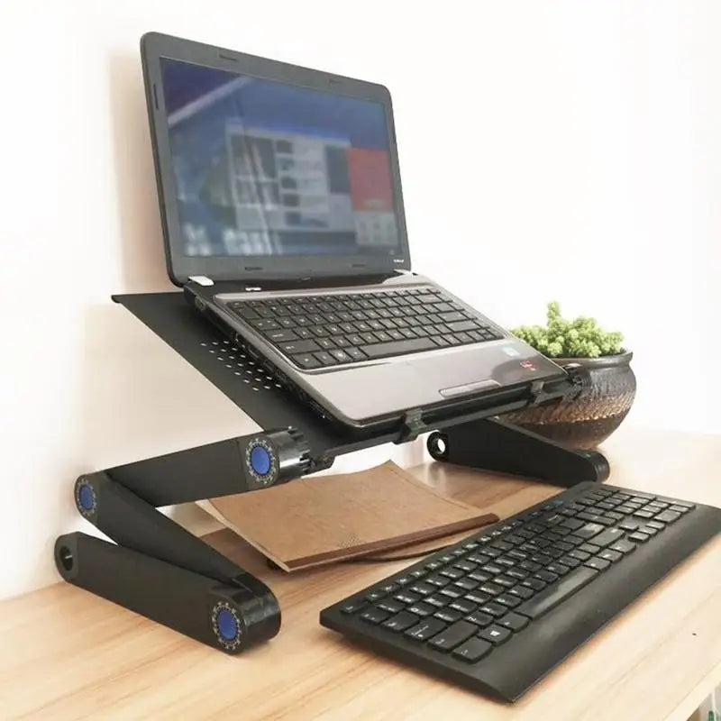 Adjustable Laptop Desk Stand Cooler Portable Ergonomic Lapdesk For Bed Sofa PC Notebook Table Desk With Mouses Pad